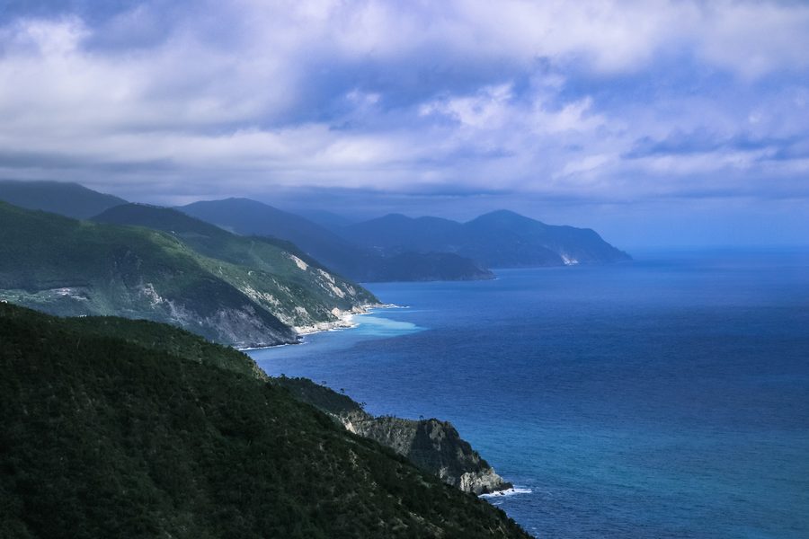 Coastal landscape near Punta Moneglia on the Riviera di Levante