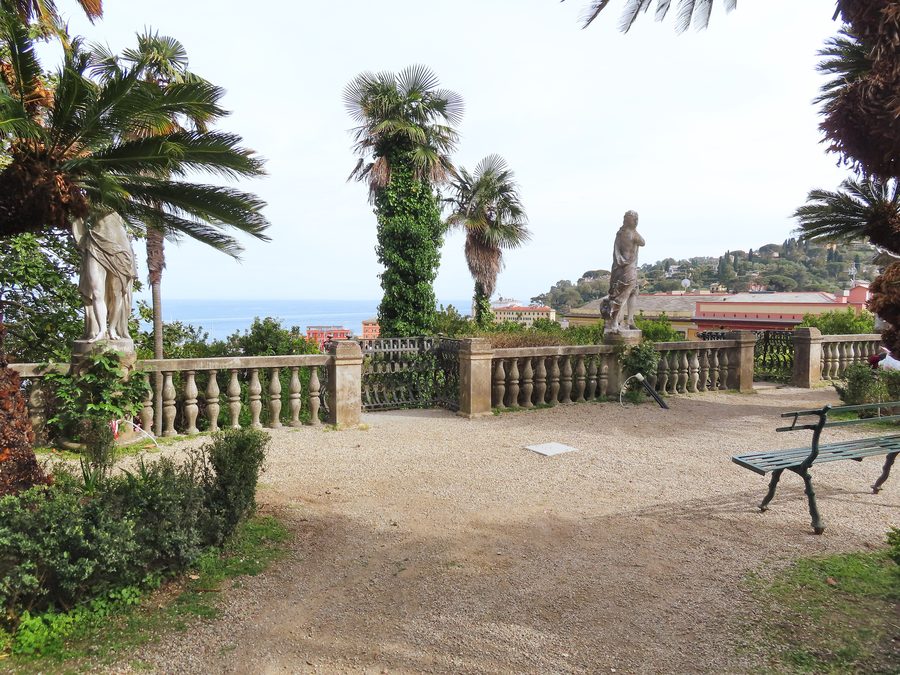 Italian garden in the park of Villa Durazzo-Centurione in Santa Margherita Ligure