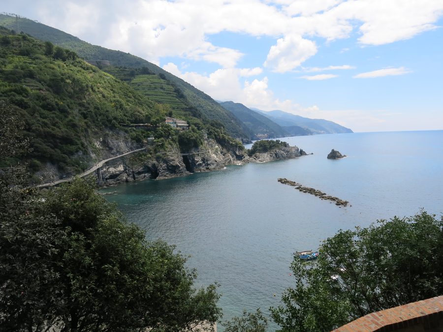 Coast of the Cinque Terre seen from Monterosso al Mare
