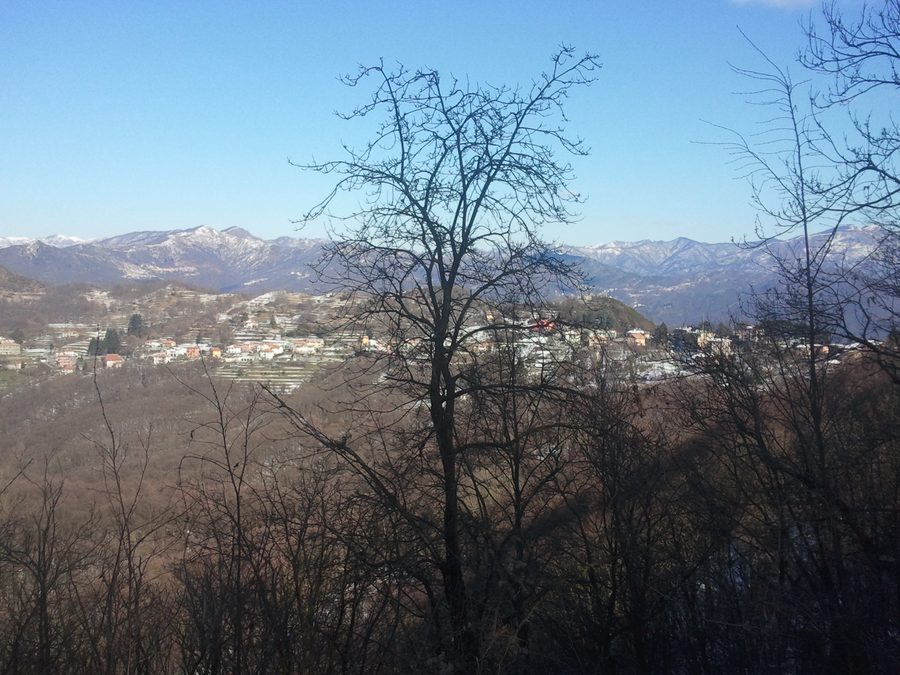 View of Sant’Alberto di Bargagli from the green slopes of Croce dei Fo