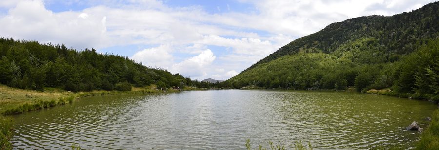 Panoramic view of Lago Nero near Ferriere in the province of Piacenza