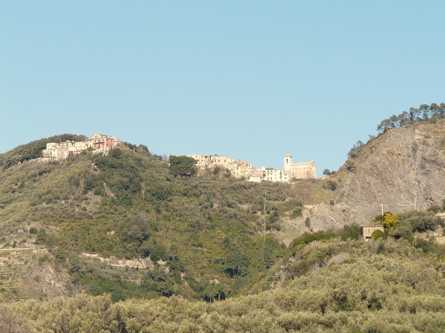 Panorama of the hamlet of San Bernardino, Vernazza, Cinque Terre, La Spezia