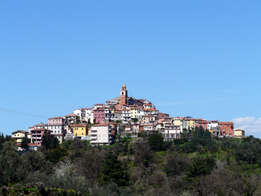 Panorama of Valeriano Lunense in Vezzano Ligure
